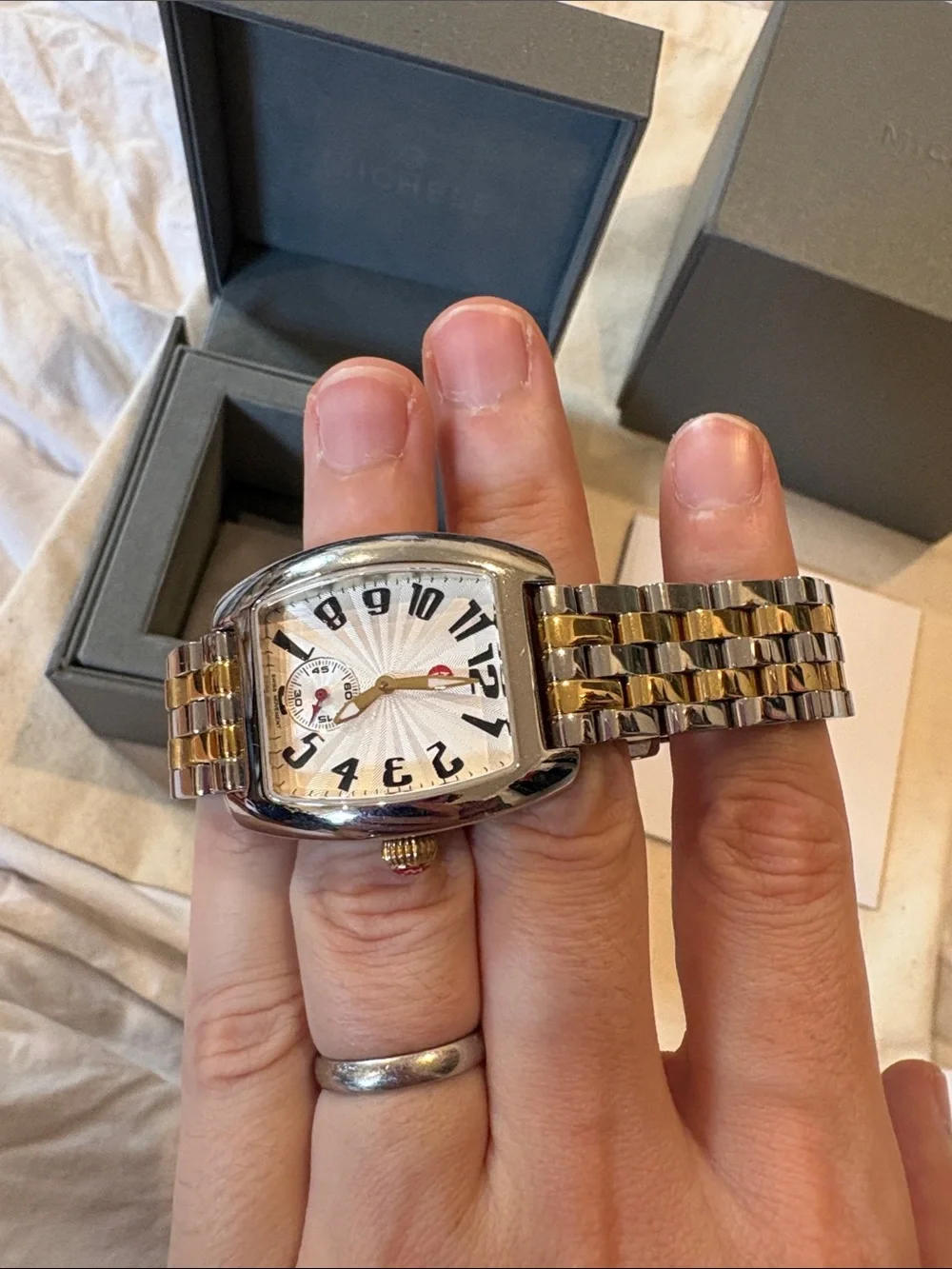 Michele Women's Mixed Metals Urban Bracelet Watch